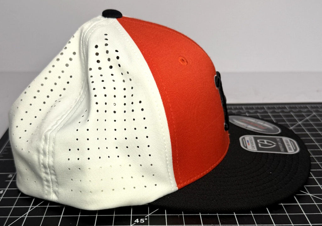Cap America Premium Line Boston Red Sox Flexfit Hat Sz L/XL - Orange/White