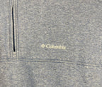 Columbia Sweatshirt Mens Large Blue Quarter Zip Fleece Mock Neck AM6771 Logo