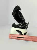King Skull with Crow 3D Printed PLA - 7 Inch