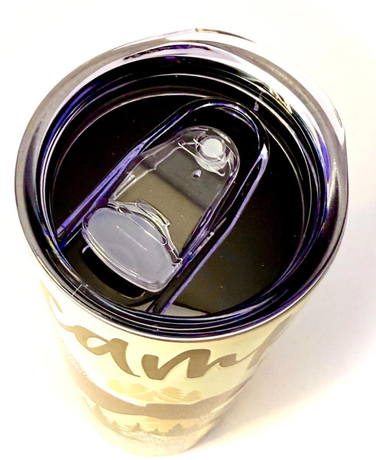 20 oz Camping Therapy Stainless Steel Tumbler with Lid, Straw