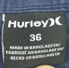 Hurley 9” Cargo Pockets Workwear Shorts Mens 36 Navy Blue Casual Y2K