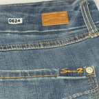 Seven 7 Tummyless High Rise Jeans Womens Size 16 Dark Wash Skinny Stretch Denim