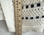 Mia and Tess Womens Cardigan Size L White and Blue