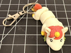 3D Printed Articulated Rainbow Unicorn Keychain - 3 1/2 inches