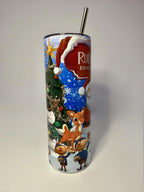 20 oz Rudolph Stainless Steel Tumbler with Lid, Straw