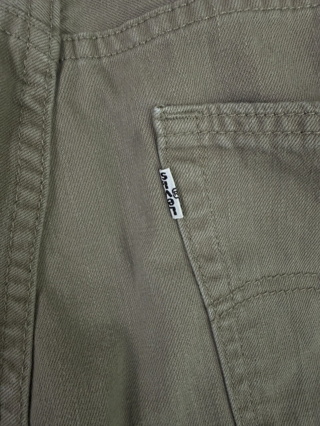 Levis 505 Mens 33 x 30 Jeans Regular Fit Straight Leg Tan White Tab