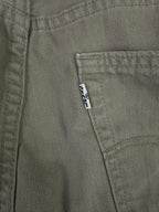 Levis 505 Mens 33 x 30 Jeans Regular Fit Straight Leg Tan White Tab
