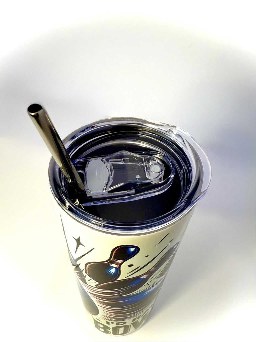20 oz I'd Rather Be Bowling Stainless Steel Tumbler with Lid, Straw