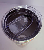 20 oz I Love the 80's  Stainless Steel Tumbler with Lid, Straw