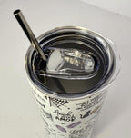 20 oz Hocus Pocus Stainless Steel Tumbler with Lid, Straw Halloween