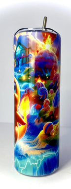 20 oz Charmander Stainless Steel Tumbler with Lid, Straw ~ Pokemon