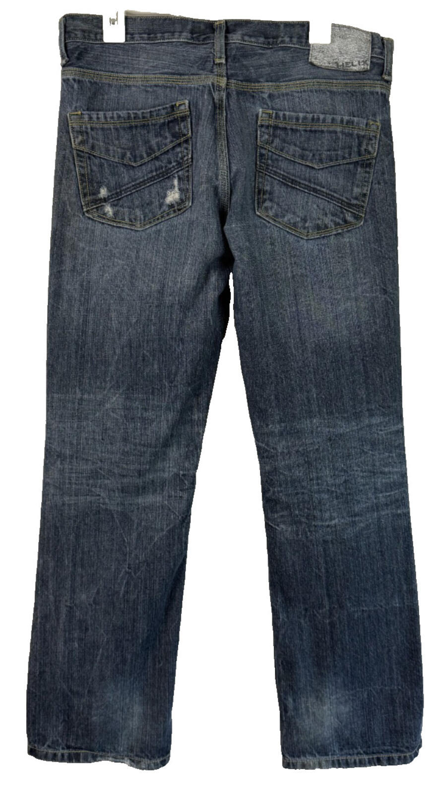 Helix Slim Boot Cut Jeans Mens 32 x 30 Distressed Y2k