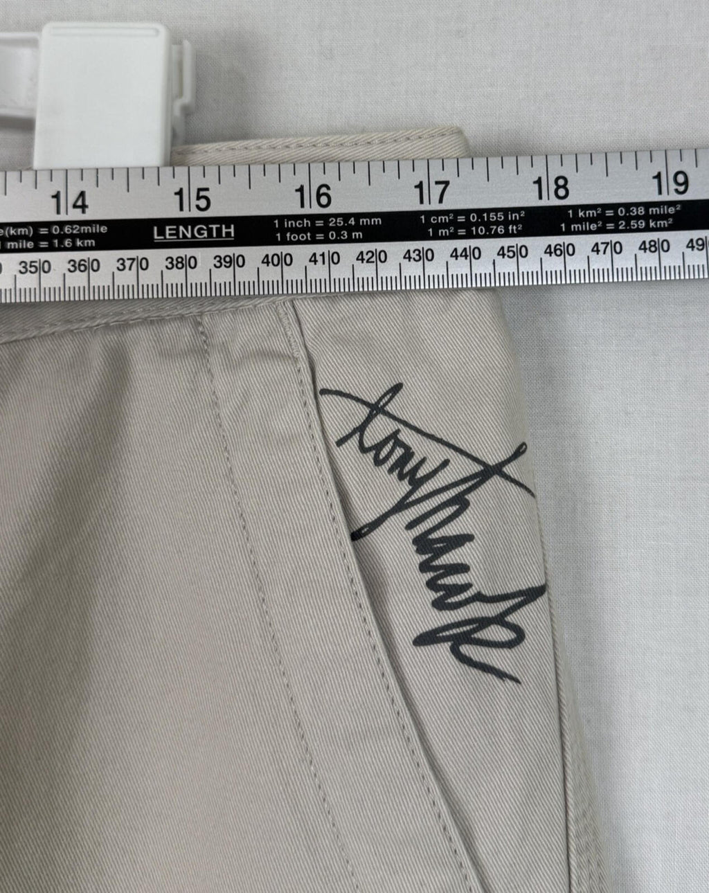 Tony Hawk Mens Size 34 Cargo Shorts Khaki Beige Cotton Skateboarding Utility