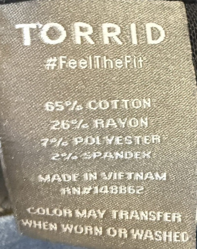 Torrid Bombshell Flare Premium Stretch Womens 14R Jeans Blue Med Wash High Rise