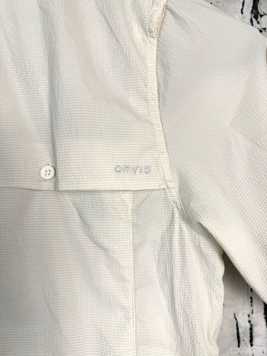 Orvis Open Air Caster Ventilated Short Sleeve Fishing Shirt Mens Sz Medium Cream