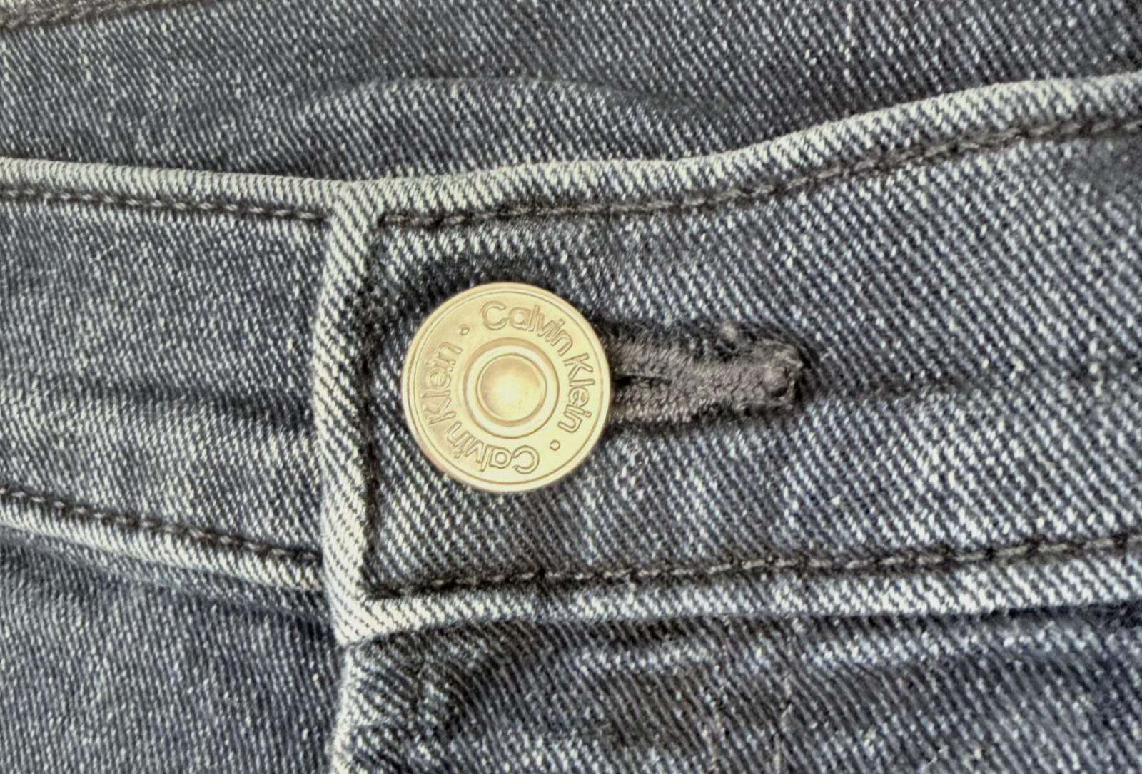 Calvin Klein Jeans Mens Sz 33x30 Blue Standard Straight Jeans Stretch Nice Fade