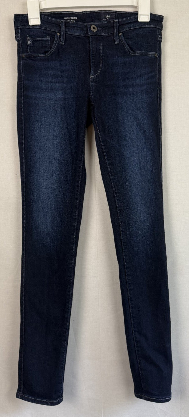 AG Adriano Goldschmied Jeans 27R Womens Blue The Legging Super Skinny Low Rise