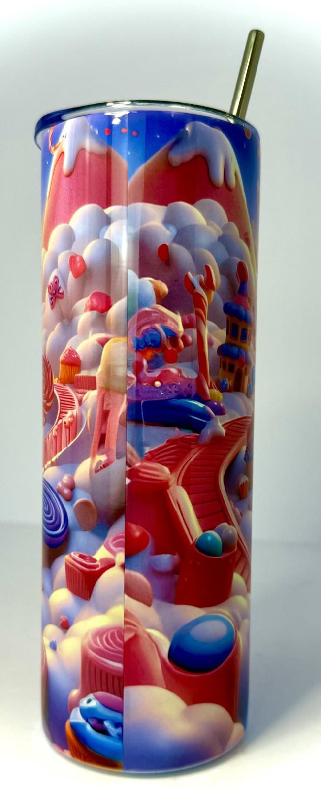20 oz Hello Kitty Stainless Steel Tumbler with Lid, Straw