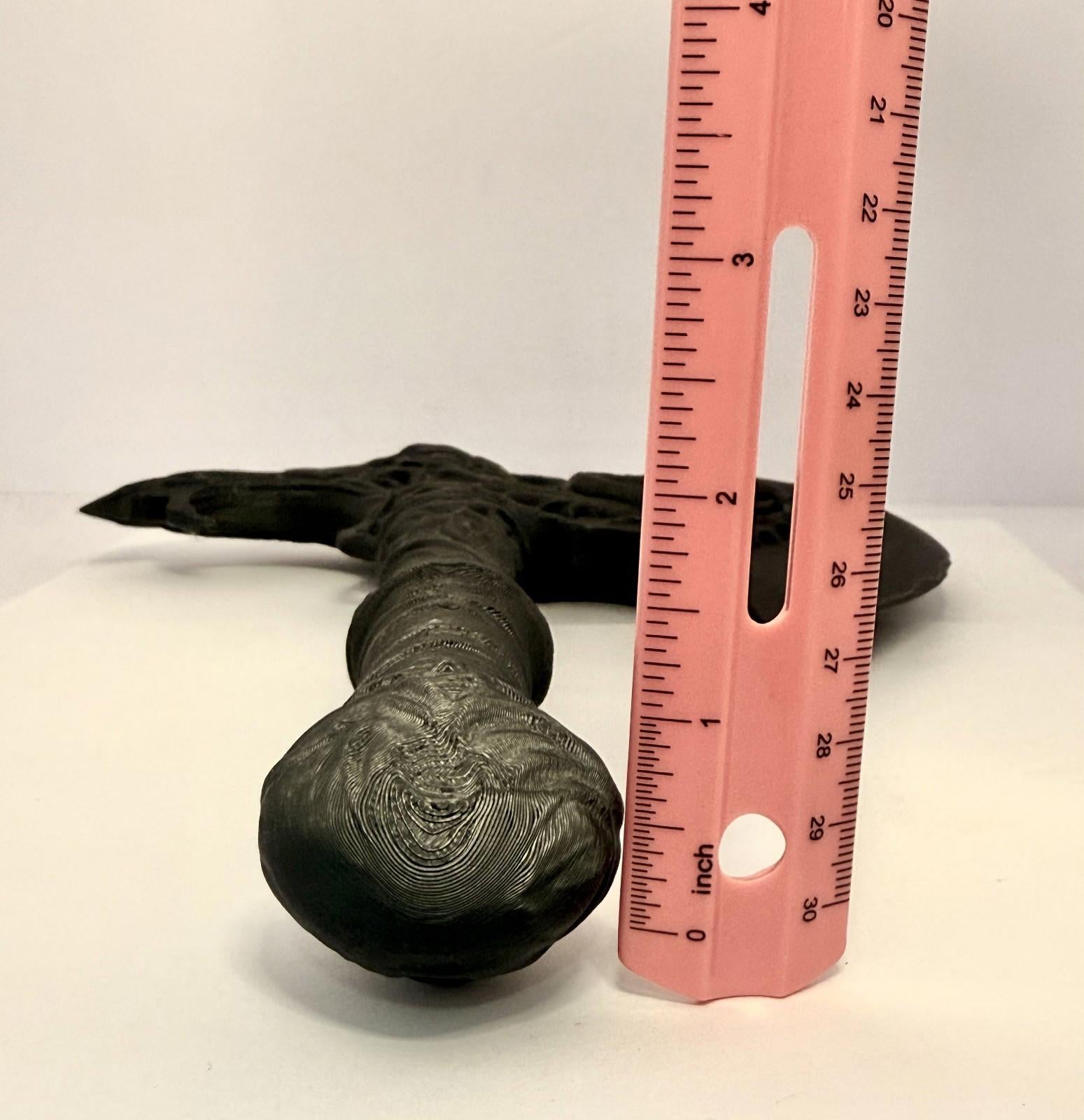3D Printed Dragon Axe - Black - PLA