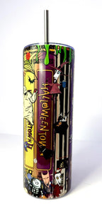 20 oz Halloween Collection Stainless Steel Tumbler with Lid, Straw