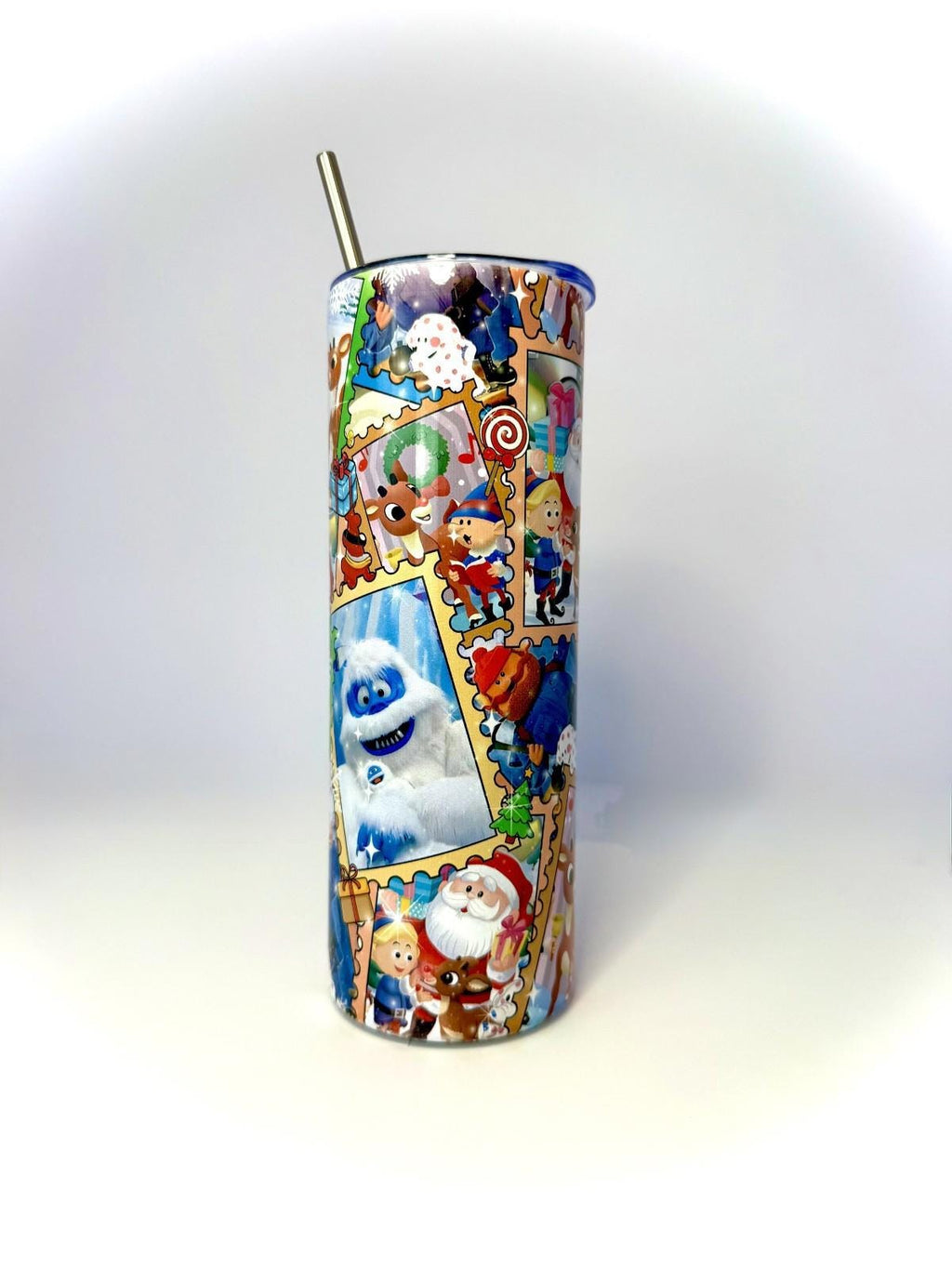 20 oz Rudolph Stamps Stainless Steel Tumbler with Lid, Straw