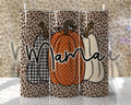 20 oz Fall Mama Stainless Steel Tumbler with Lid, Straw