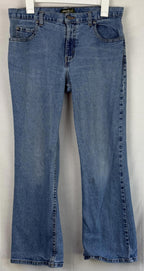 Eddie Bauer Womens Jeans Sz 10 Petite Blue Denim Pants Bootcut 5-Pocket