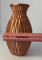 Light Copper Vase - 3D Printed in PLA Plastic - 7 inches Tall