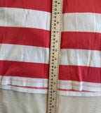 Tommy Hilfiger Striped V-Neck Stretch Cotton Long Sleeve T Shirt Womens Sz L