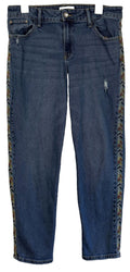 Knox Rose Womens Jeans Size 12 Embroidered Distressed Native Light Wash Stretch