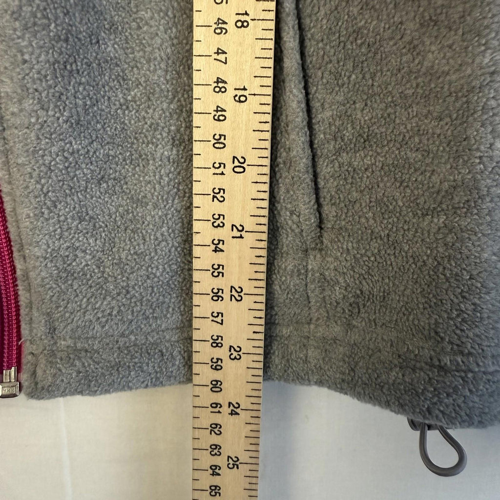 Columbia Jacket Womens Sz XS Gray Pink Accents Full Zip Pockets Fleece Outdoor