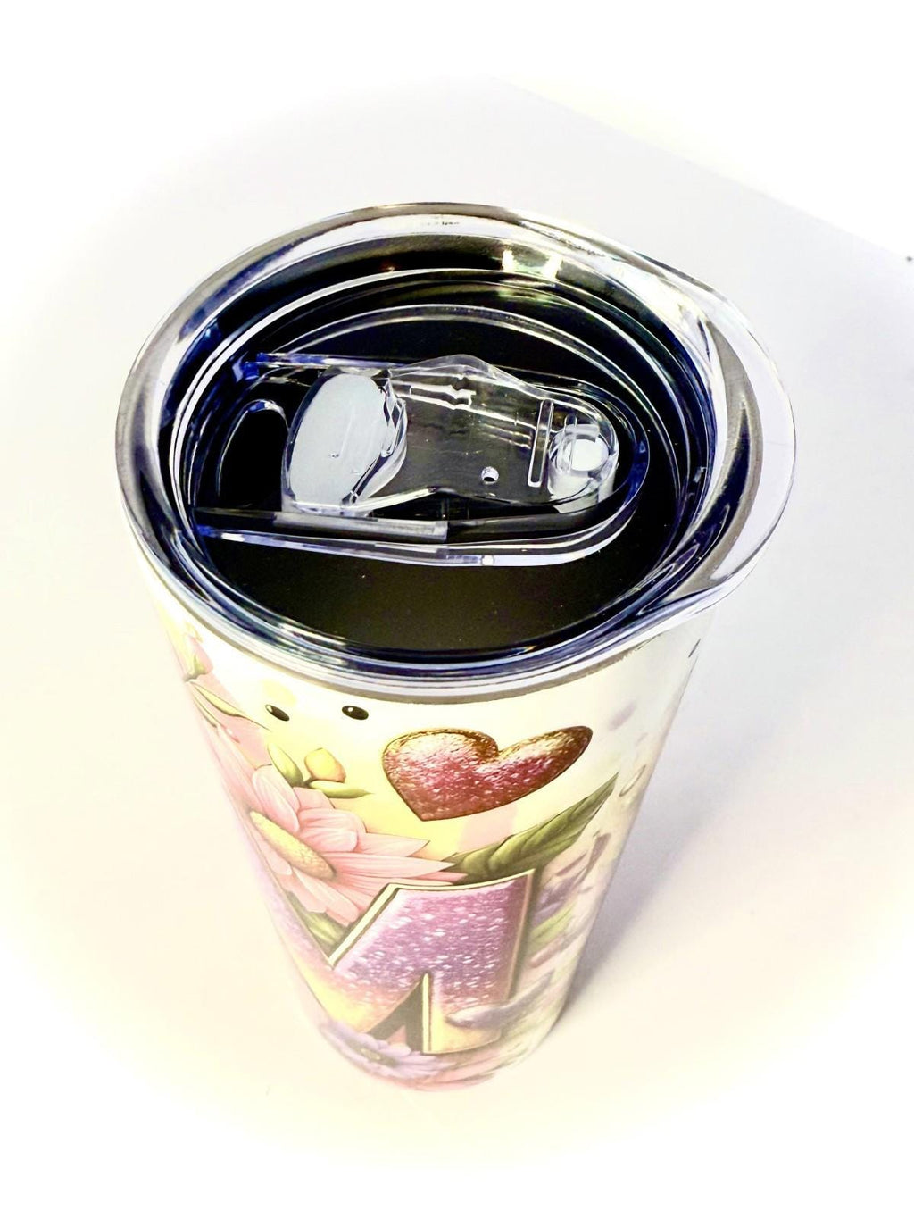 20 oz Flower Mom Stainless Steel Tumbler with Lid, Straw