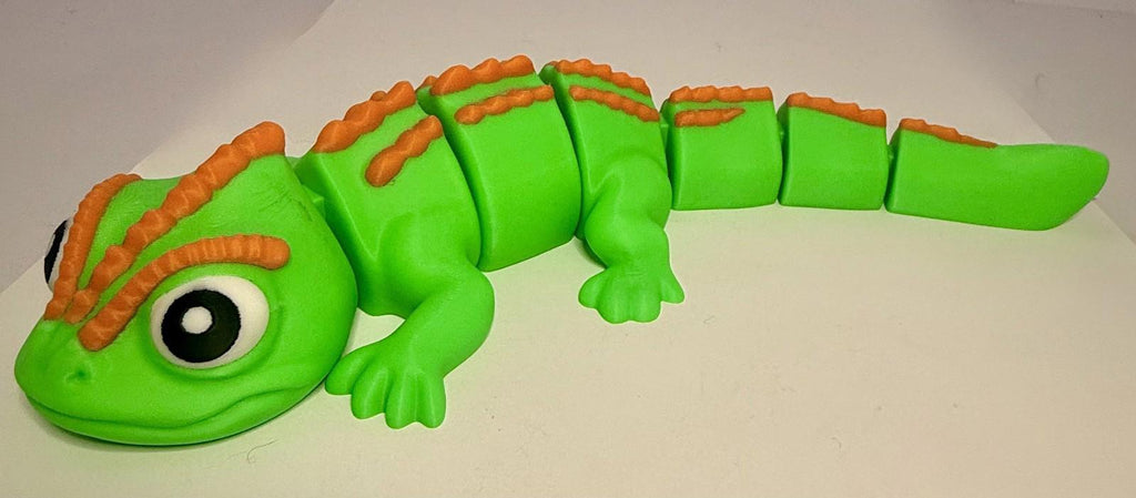 Large 3D Printed Articulated Lizard – Flexible Toy Figurine - 12 Inches