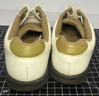 FootJoy Womens Golf Shoes Size 7.5 Oxford Two Tone Tan White Spikes Lace Up