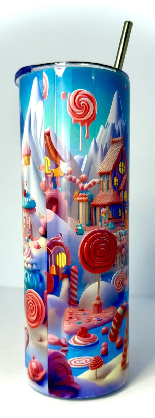 20 oz Hello Kitty Stainless Steel Tumbler with Lid, Straw