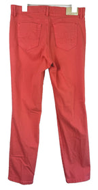 Lilly Pulitzer Womens Jeans Sz 10 Coral Pink Straight Cotton Stretch Skinny