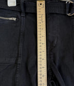 Banana Republic Mid Rise Skinny Jeans Womens Size 30L Black ~zip pockets w/ belt