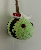 Handmade Crocheted High Quality Zombie Bee Car Hanger - 2.5 Inches