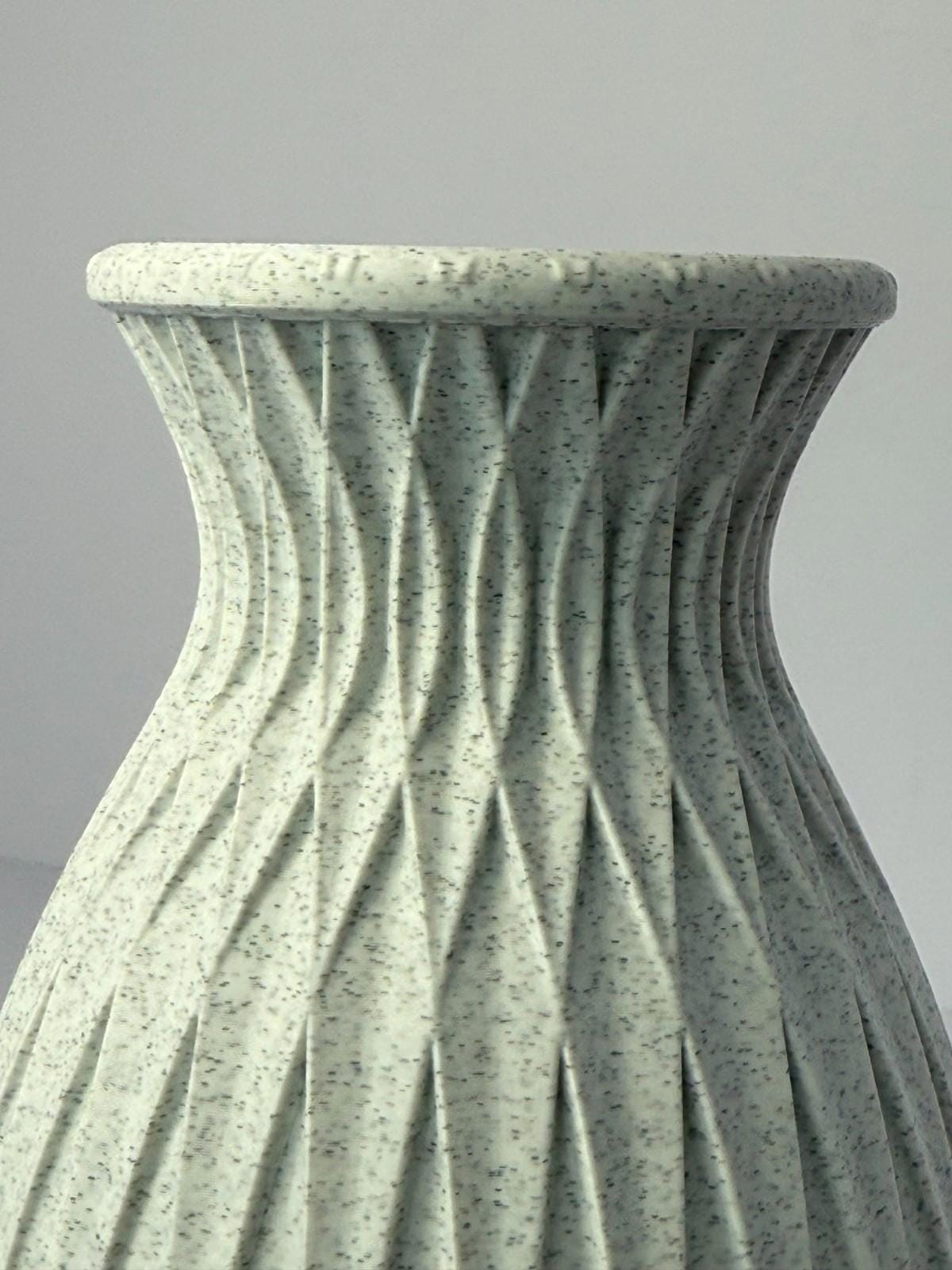 Stone Look Vase - 3D Printed in PLA Plastic - 7 inches Tall