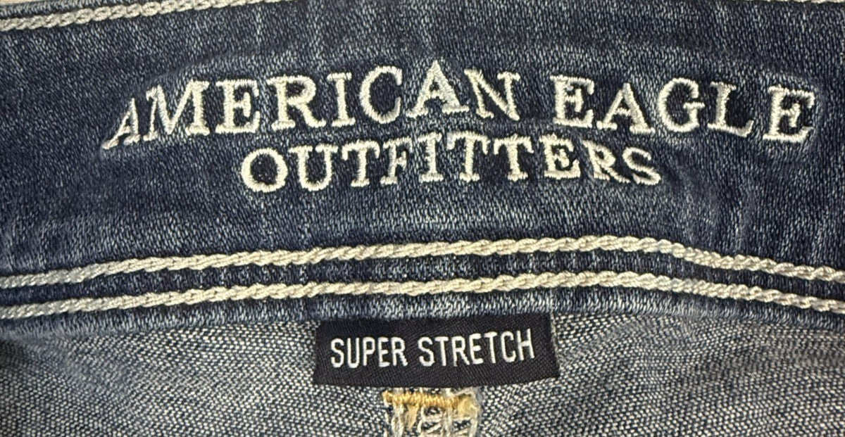American Eagle Outfitters Women's Kick Boot Jeans Dark Wash Stretch Size 10