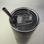 20 oz Norse Raven Stainless Steel Tumbler with Lid, Straw