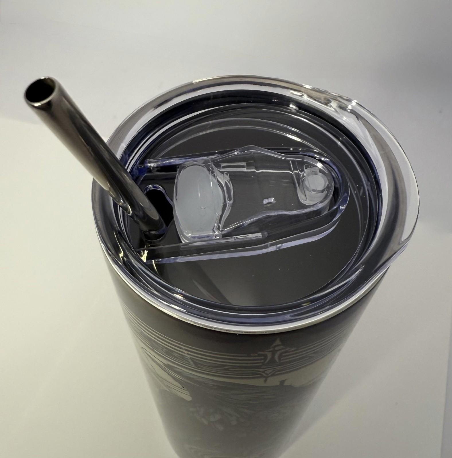 20 oz Norse Raven Stainless Steel Tumbler with Lid, Straw
