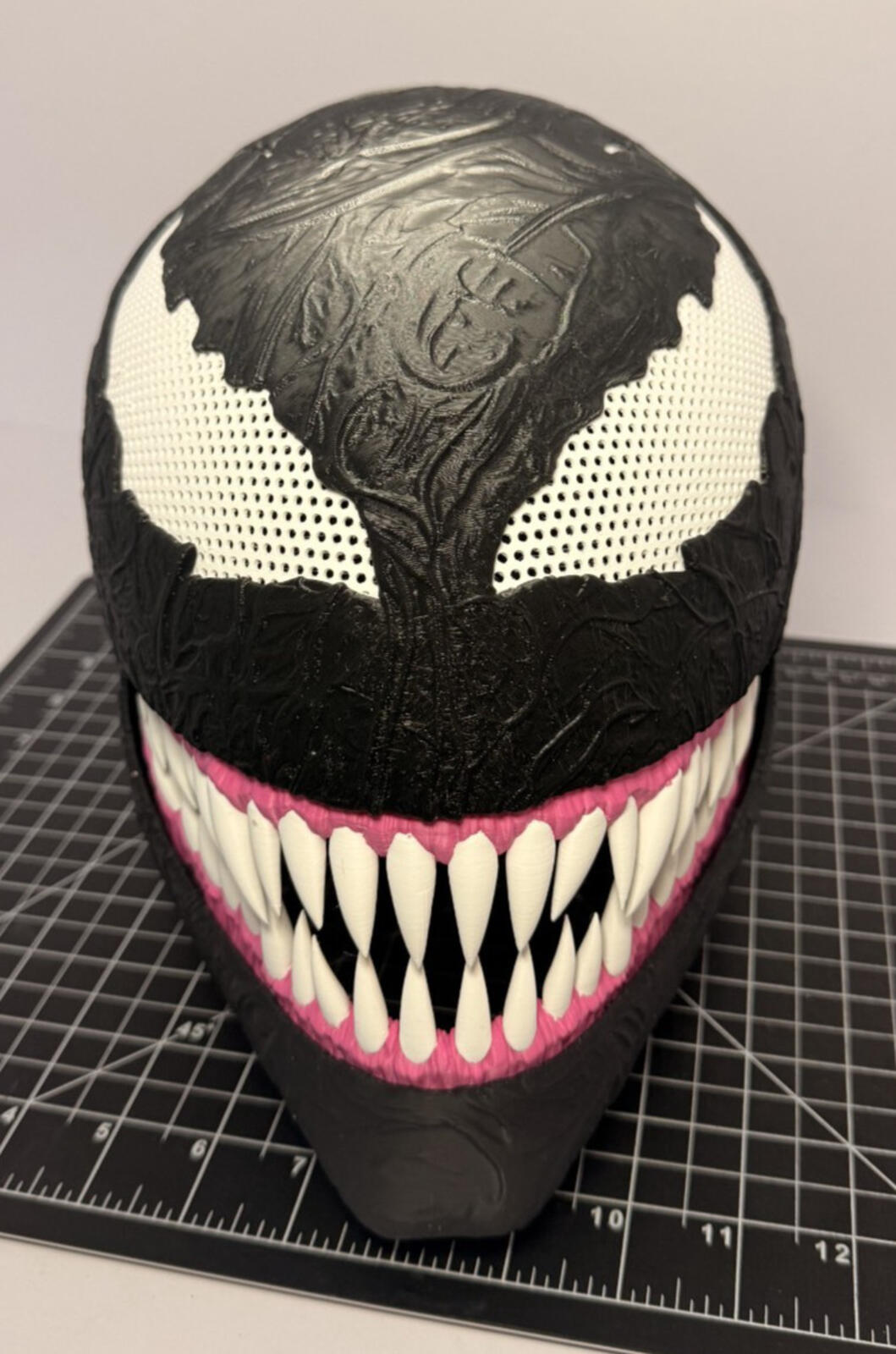 3D Printed Venom Full Face Mask Helmet Mesh Eyes Adult - Movable Jaw