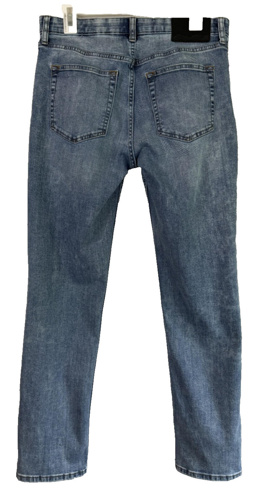 Eddie Bauer Jeans Mens Sz 32x32 Straight Leg Stretch Acid Wash Denim Blue