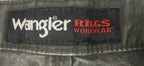 Wrangler Pants Mens 38x30 Grey Carpenter Canvas Utility Workwear Cotton Casual