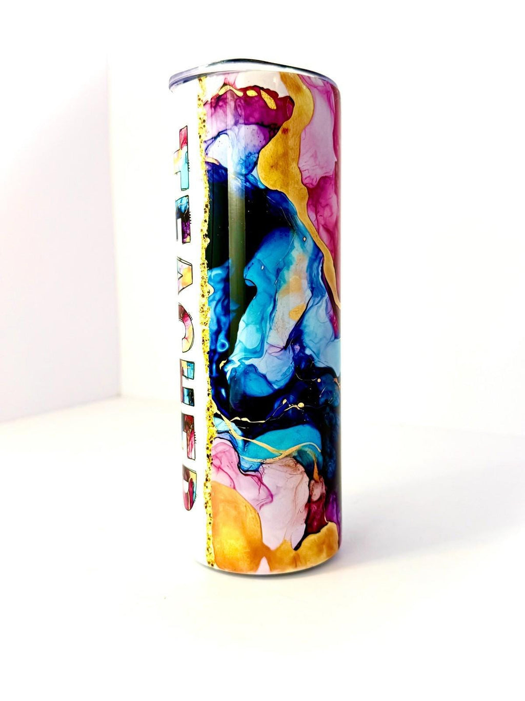 20 oz Teacher Colorful Stainless Steel Tumbler with Lid, Straw