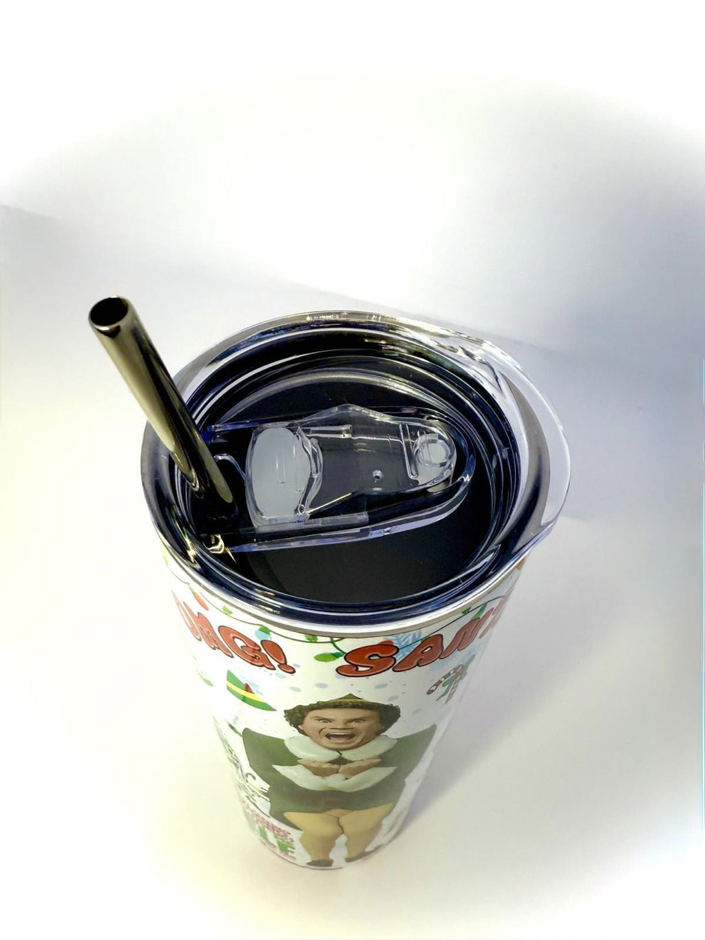 20 oz Elf Stainless Steel Tumbler with Lid, Straw