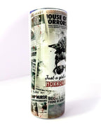 20 oz Horror Movie Girl Stainless Steel Tumbler with Lid, Straw Halloween