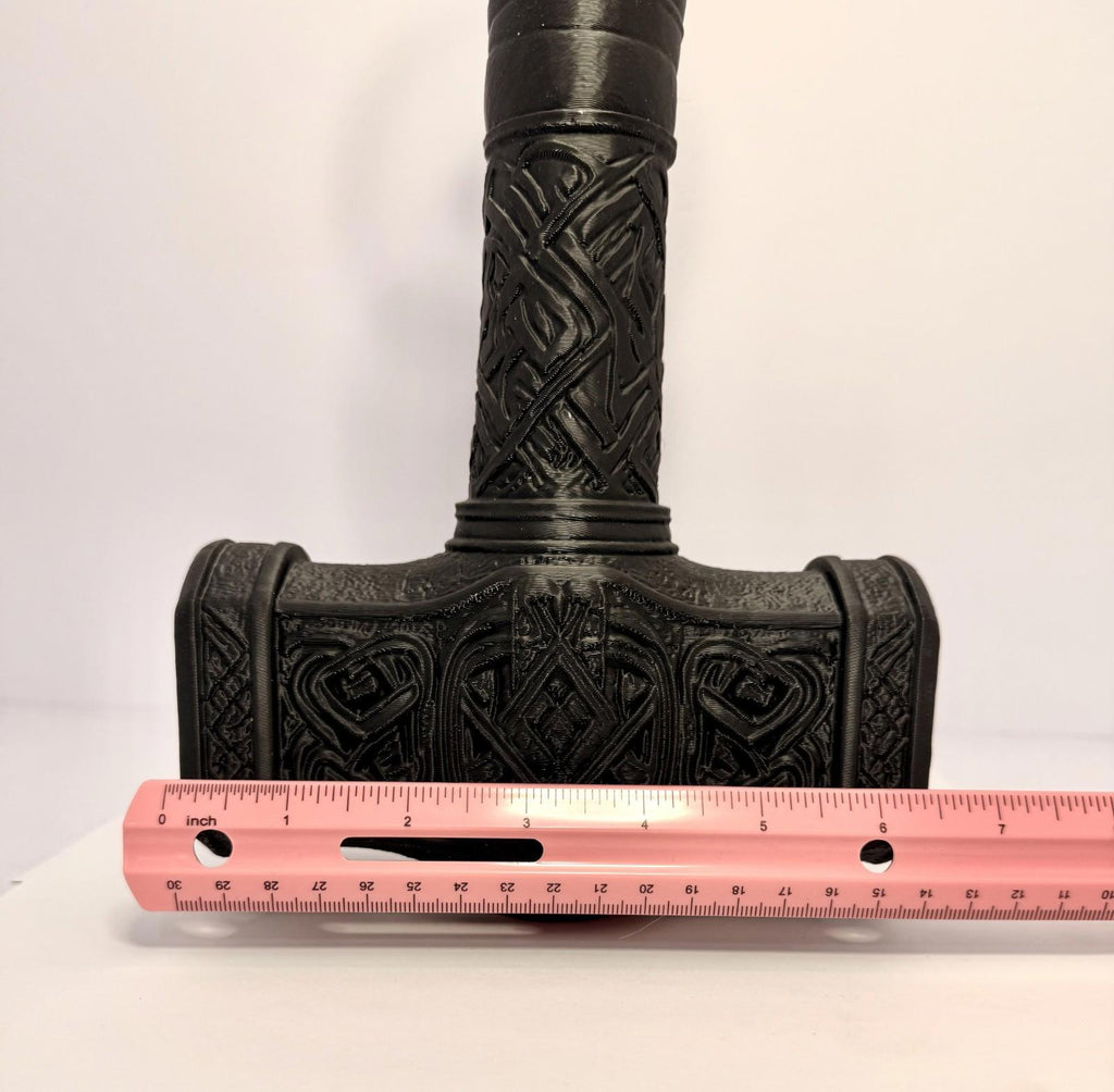 3D Printed Mjolnir- Black - PLA