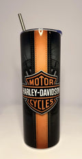 20 oz Harley-Davidson Stainless Steel Tumbler with Lid, Straw -Motorcycles
